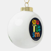 Zie de tabel Autisme Bewustzijn Custom Keramische Bal Ornament (Links)