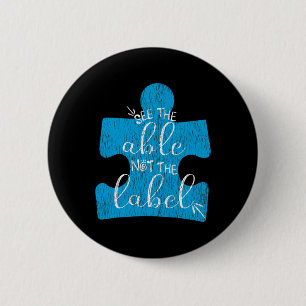 Zie de tabel Niet het label Ondersteuning Autistic Ronde Button 5,7 Cm