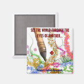 ZIE DE WERELD DOOR HUN OGEN MAGNEET (Voorkant / Achterkant)