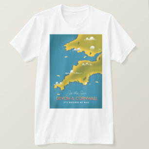 Zie de Zon - Devon & Cornwall reisposter. T-shirt