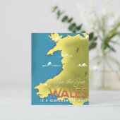 Zie de zon Wales reisposter. (Staand voorkant)