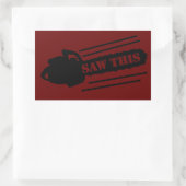 ZIE DIT RECHTHOEKIGE STICKER (Tas)