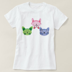 Zie Geen aambeeld, hoor geen slechte katten Joke P T-shirt