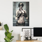 Zie Geen Evil Gothic Art Poster (Thuiskantoor)