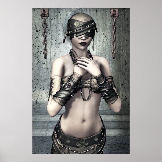 Zie Geen Evil Gothic Art Poster (Voorkant)