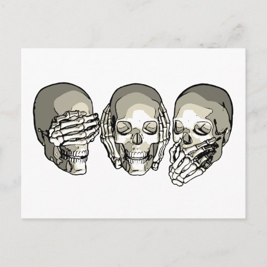 ZIE GEEN GEBEURTENISSKULLS BRIEFKAART (Voorkant)