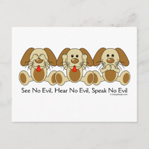 Zie Geen Kwieke Puppies Briefkaart