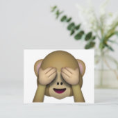 Zie Geen zwarte aap - Emoji Briefkaart (Staand voorkant)