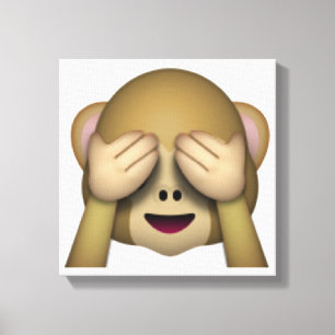 Zie Geen zwarte aap - Emoji Canvas Afdruk