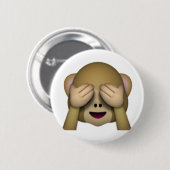 Zie Geen zwarte aap - Emoji Ronde Button 5,7 Cm (Voorkant /achterkant)