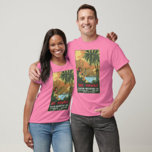 Zie Hawaii Mannen Burnout T-Shwe T-shirt