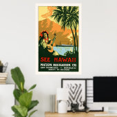 Zie Hawaii Travel Poster (Thuiskantoor)