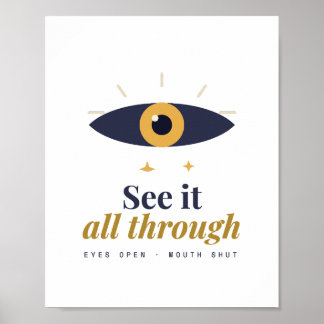 Zie het allemaal door Inspirerende moderne kunstpo Poster