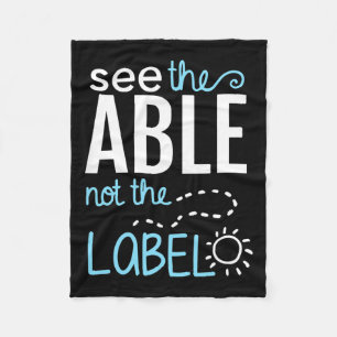 Zie het niet-label Autisme-bewustzijn Puzzle Fleece Deken