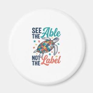 Zie het shirtontwerp voor bewustzijn van de Able T Magneet