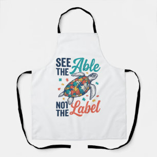 Zie het shirtontwerp voor bewustzijn van de Able T Schort