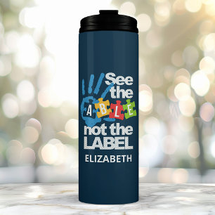 Zie Het Vermogen Niet Het Etiket Autisme Persoonli Thermosbeker