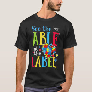 Zie Het Vermogen Niet Het Etiket Autisme Puzzel L T-shirt
