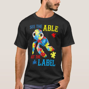 Zie Het Vermogen Niet Het Etiket Schildpad Puzzel T-shirt
