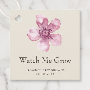Zie hoe ik Cherry Blossom Girl Baby shower kweek Bedankjes Labels