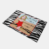 "Zie ik eruit als een vrouw die kokt?" Deurmat (Schuin)