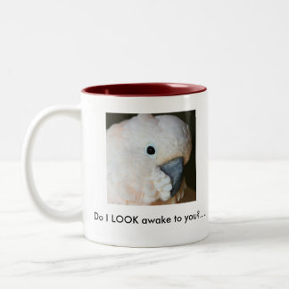 Zie ik je wakker?....KoffieMok.. Tweekleurige Koffiemok