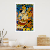 Zie India - Ajanta Frescoes Poster (Keuken)