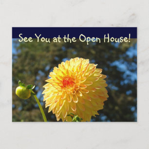 Zie je bij de Open Huis! ansichtkaarten Dahlia Briefkaart