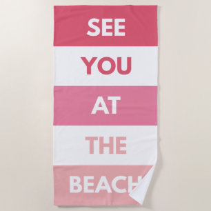 Zie je bij het strand strandlaken
