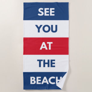 Zie je bij het strand strandlaken