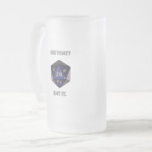 Zie je dat?  Eet het Matglas Bierpul (Voorkant links)