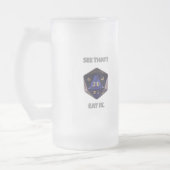 Zie je dat?  Eet het Matglas Bierpul (Links)