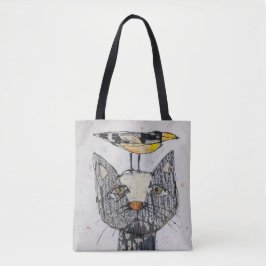 Zie je de vogel? Tote bag