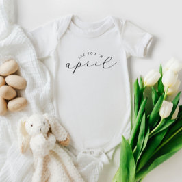 Zie je in April Zwangerschap Aankondiging Romper