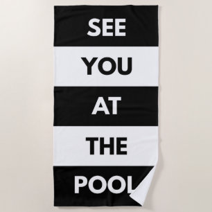 Zie je in de pool strandlaken