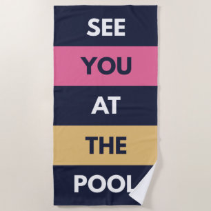 Zie je in de pool strandlaken
