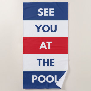 Zie je in de pool strandlaken