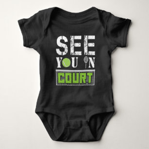 Zie je in het Tennis Tournament Gift Racket Romper