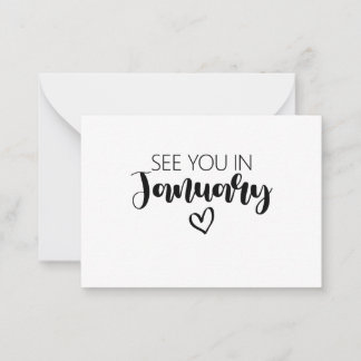 Zie je in januari Zwangerschap Aankondiging