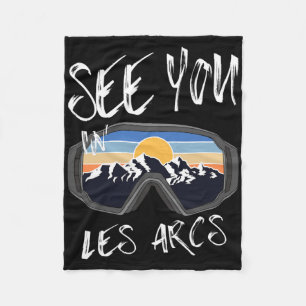 Zie je in Les Arcs Frankrijk Wandelvakantie Ski Fleece Deken