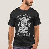 Zie je in Valhalla Thor's Hammer Viking T-shirt (Voorkant)