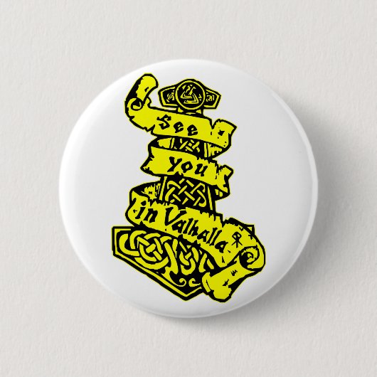 Zie je in Valhalla #USAPatriotGraphics © Ronde Button 5,7 Cm (Voorkant)