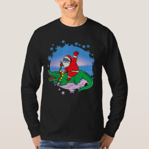 Zie je later Alligator Riding Santa T-shirt