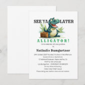 Zie je later alligator weggaan uitnodiging (Voorkant / Achterkant)