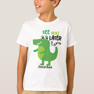Zie je later gepersonaliseerde alligator t-shirt