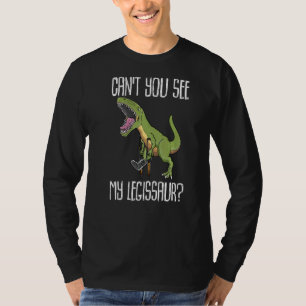 Zie je mijn Legissaur Broken Leg Dinosaur Wit niet T-shirt