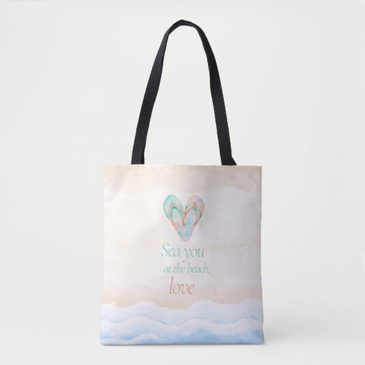 Zie je op het strand Coastal Tote Bag (Voorkant)