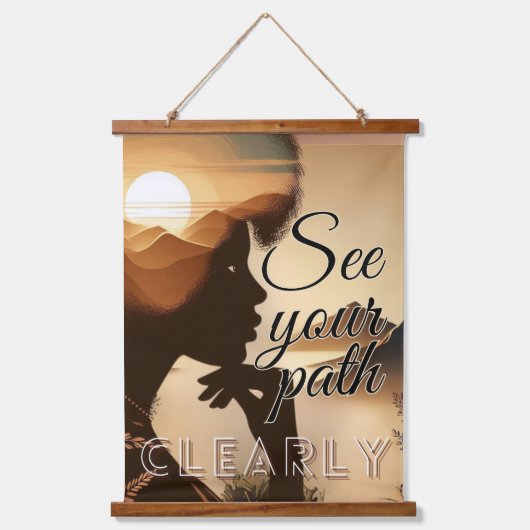 Zie je pad duidelijk gethematiseerd hangend wandkleed (Voorkant)