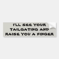 Zie je tailgating je een vinger geven