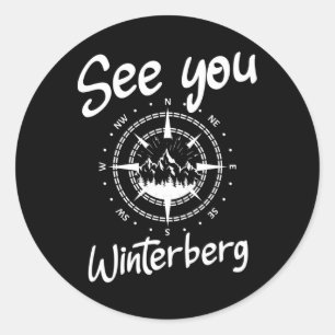 Zie je wandelen Winterberg Duitsland Vakantie Ski Ronde Sticker